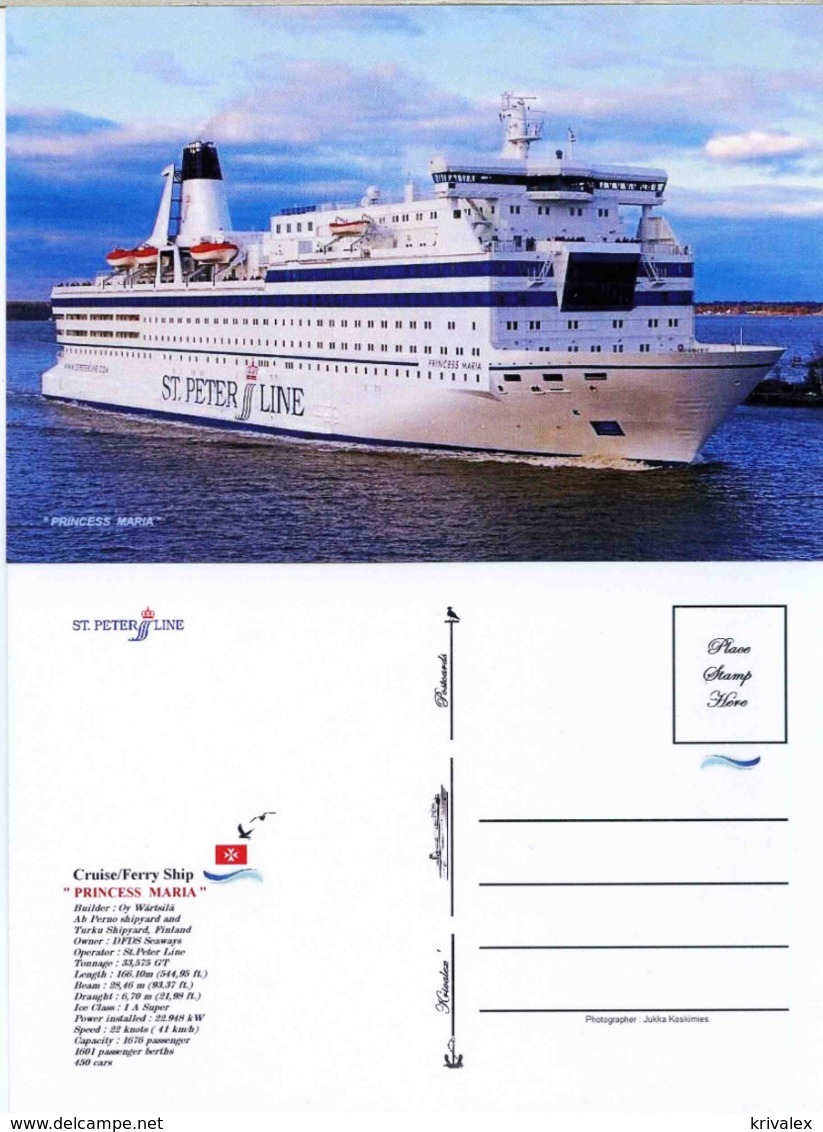 Ship Postcards - Passenger   Ship : " Princess Maria  " Variant Read Description - Other & Unclassified