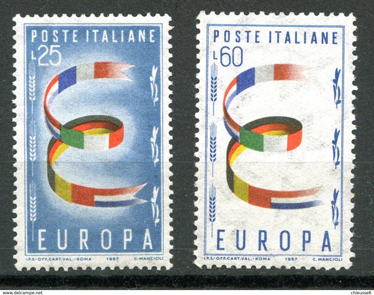 Italie ** N° 744/745 - Europa 1957 - 1957