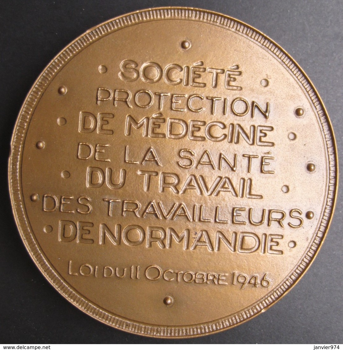 Médaille Société Protection De Médecine Santé Travail Normandie, Par Coeffin - Autres & Non Classés