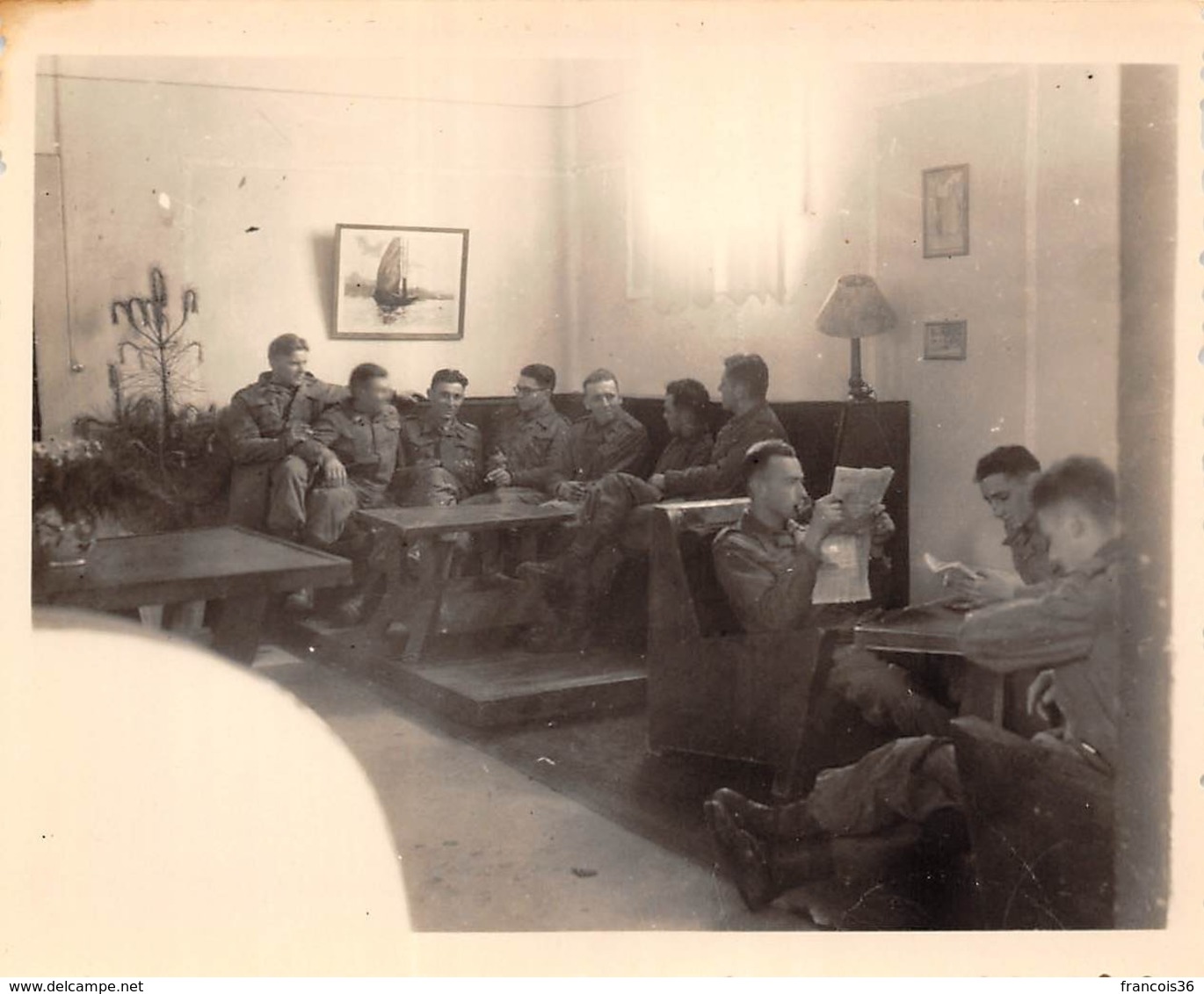 Lot de 11 photos de 1948 à l'Ecole Militaire de Cadres de Rouffach - Promo Leclerc - Soldats militaires en formation