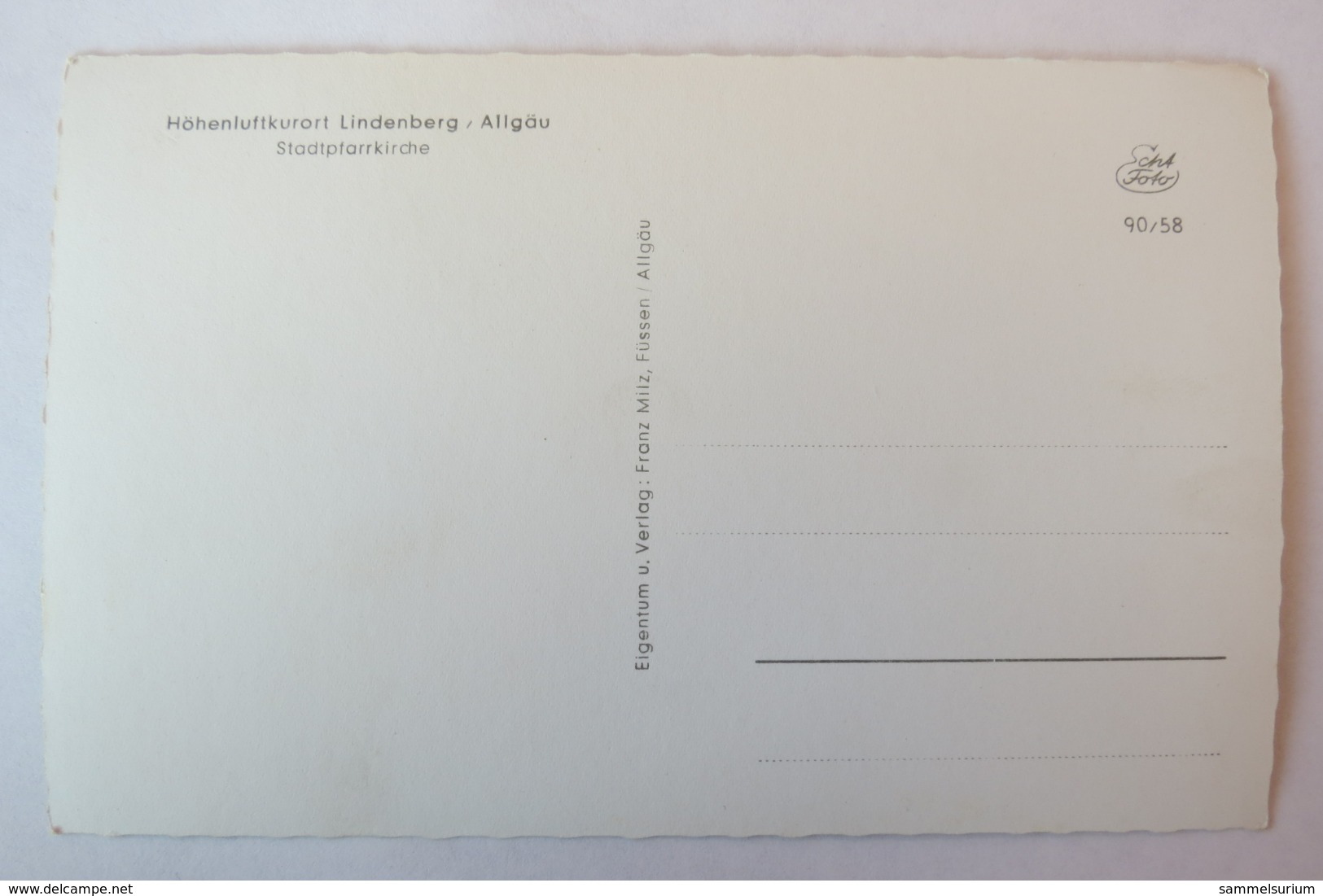 (11/3/88) Postkarte/AK "Lindenberg/Allgäu" Höhenluftkurort, Stadtpfarrkirche - Lindenberg I. Allg.