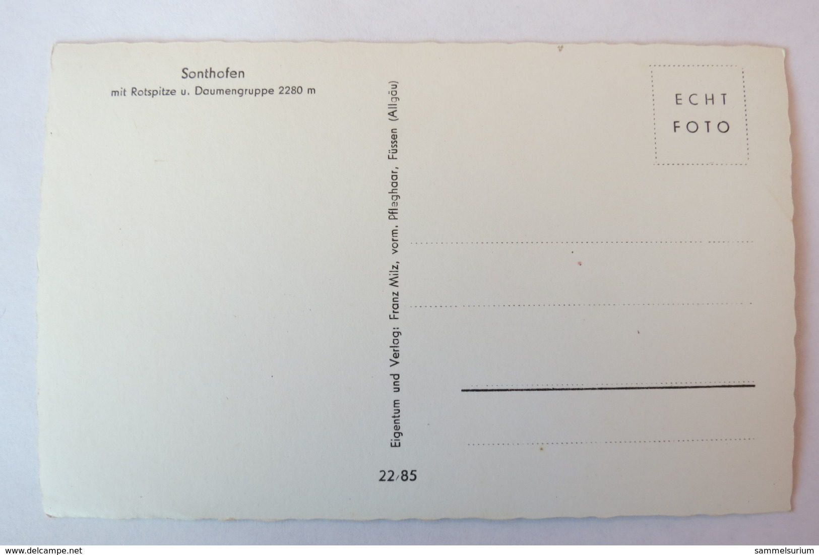 (11/3/89) Postkarte/AK "Sonthofen" Mit Rotspitze Und Daumengruppe - Sonthofen