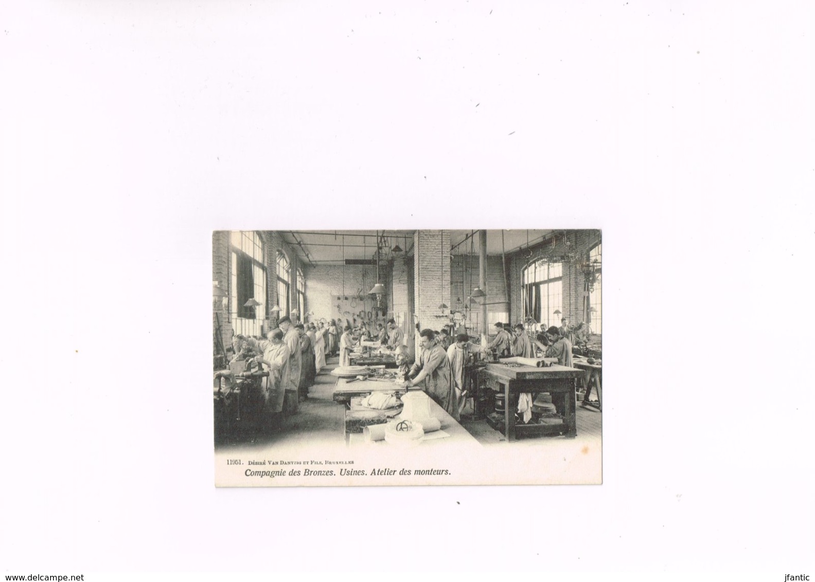 Compagnie Des Bronzes Usines Atelier Des Monteurs 1951 Désiré Van Dantzig Et Fils Bruxelles,carte Postale1900-10. - Artesanos