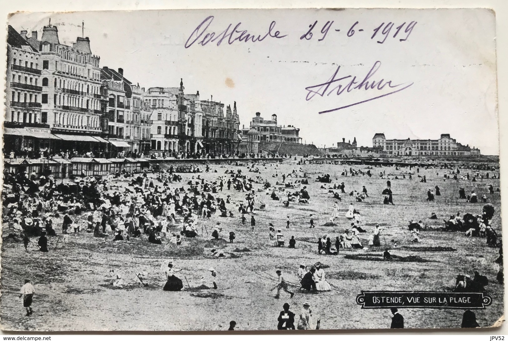 (1220) Ostende  - Vue Sur La Plage - 1919 - Oostende