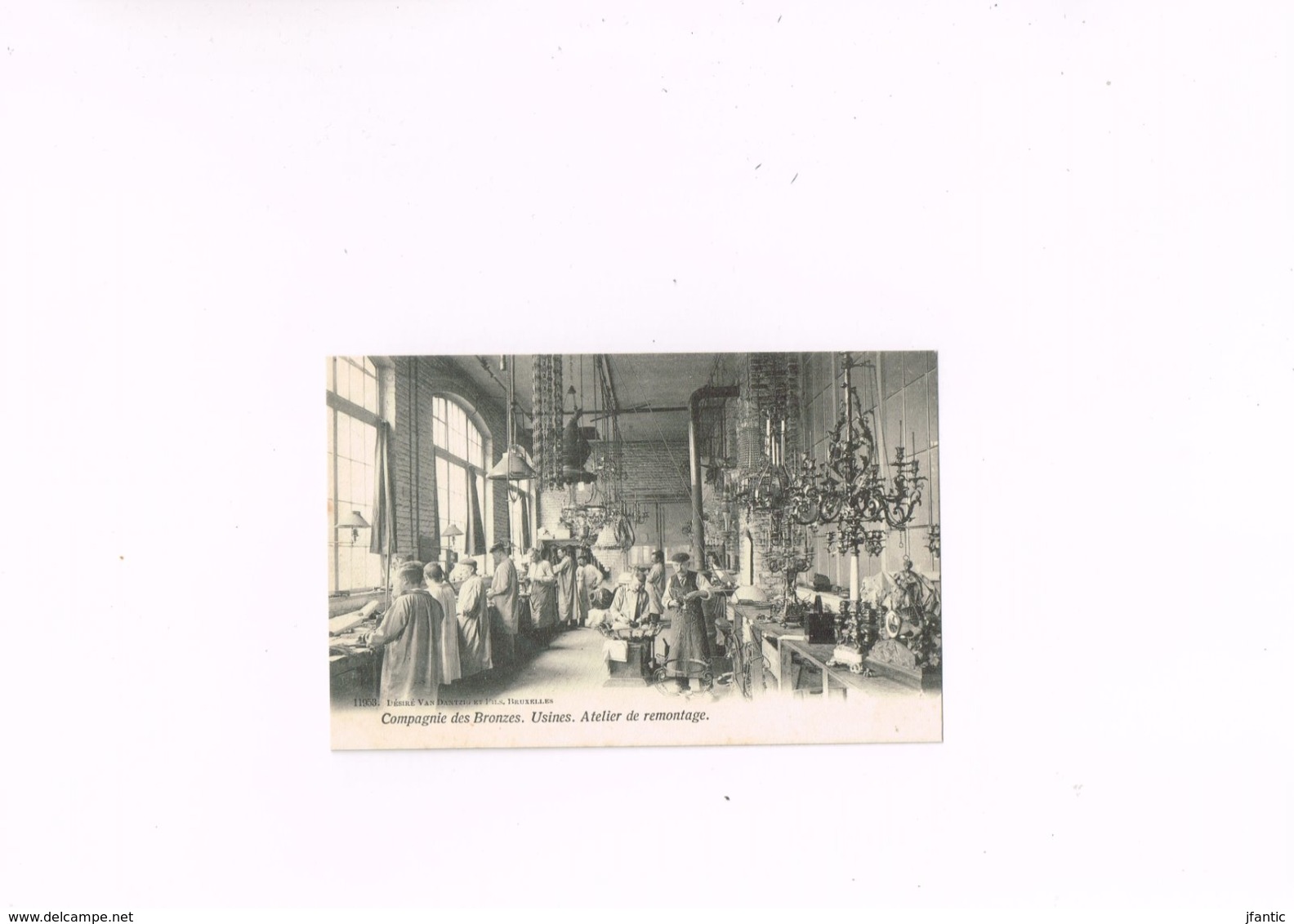 Compagnie Des Bronzes Usines Atelier De Remontage 1953 Désiré Van Dantzig Et Fils Bruxelles,carte Postale1900-10. - Petits Métiers