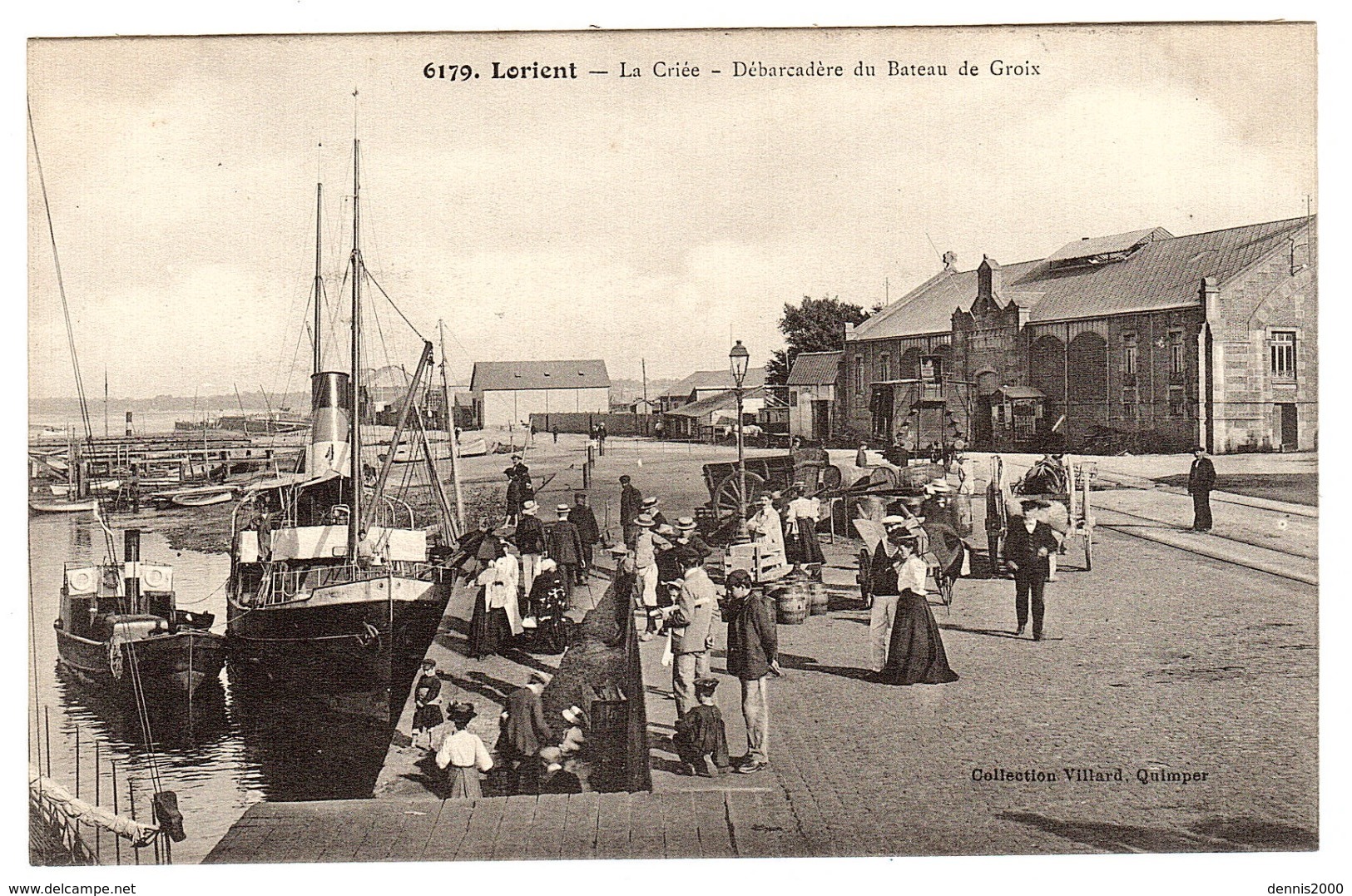 LORIENT (56) - La Criée - Débarcadère Du Bateau De Groix - Ed. Collection Villard, Quimper - Lorient