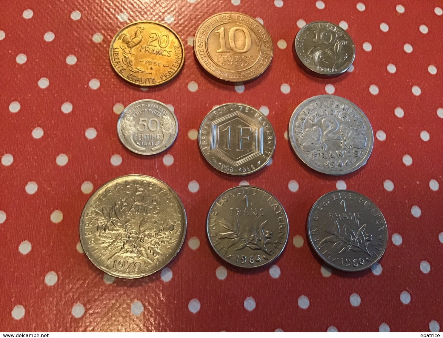 LOT DE 9 PIÈCES FRANÇAISES - Vrac - Monnaies