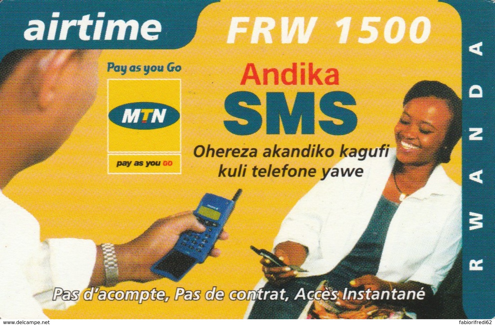 PREPAID PHONE CARD RWANDA (E52.9.3 - Rwanda