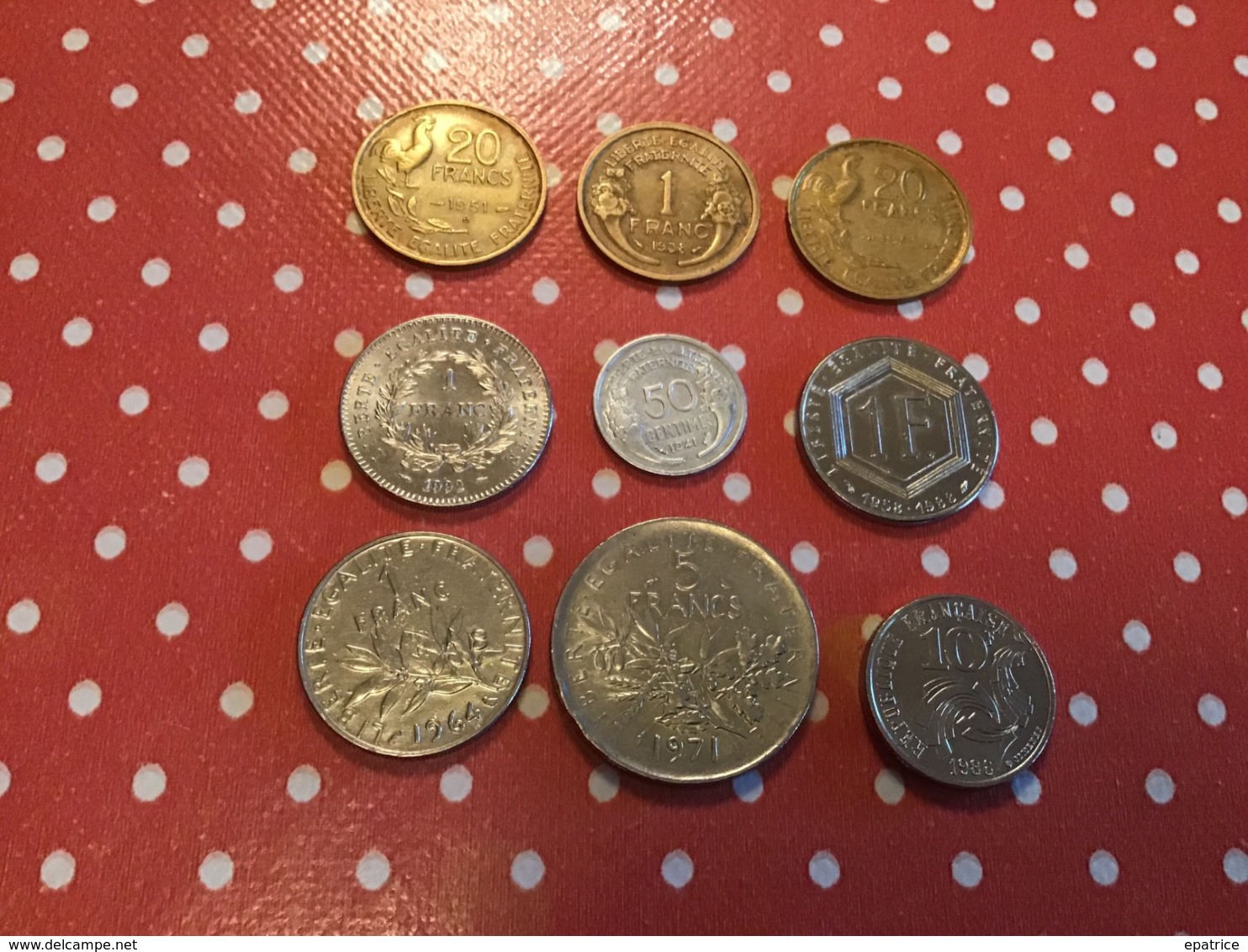 LOT DE 9 PIÈCES FRANÇAISES - Kilowaar - Munten