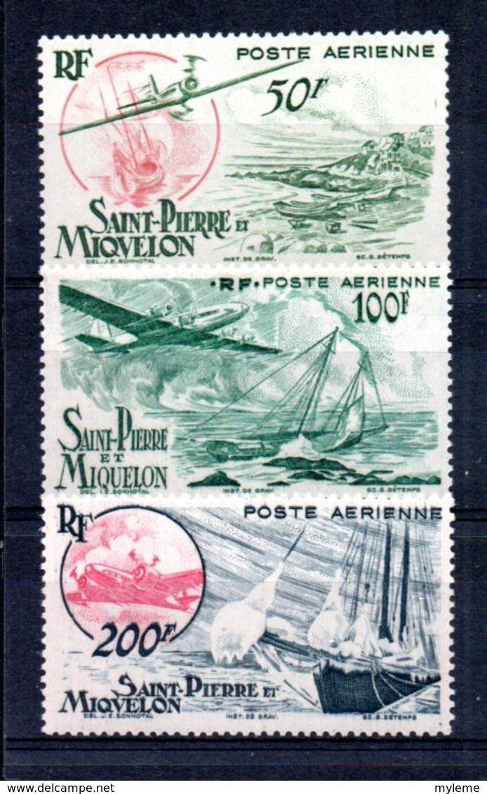 St Pierre Et Miquelon  PA N° 18 * + 19 ** + 20 **  A Saisir !!! - Unused Stamps