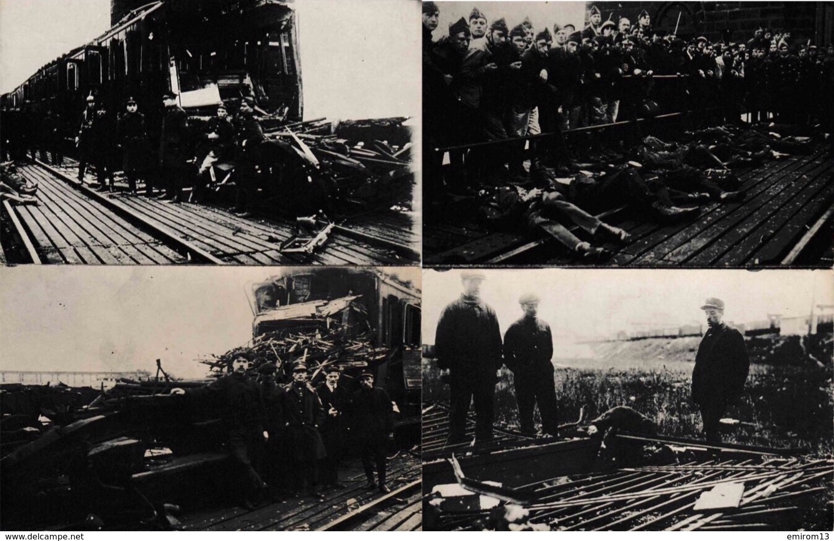 Kontich Accident De Train 4 Photos Cartes Rares - Kontich