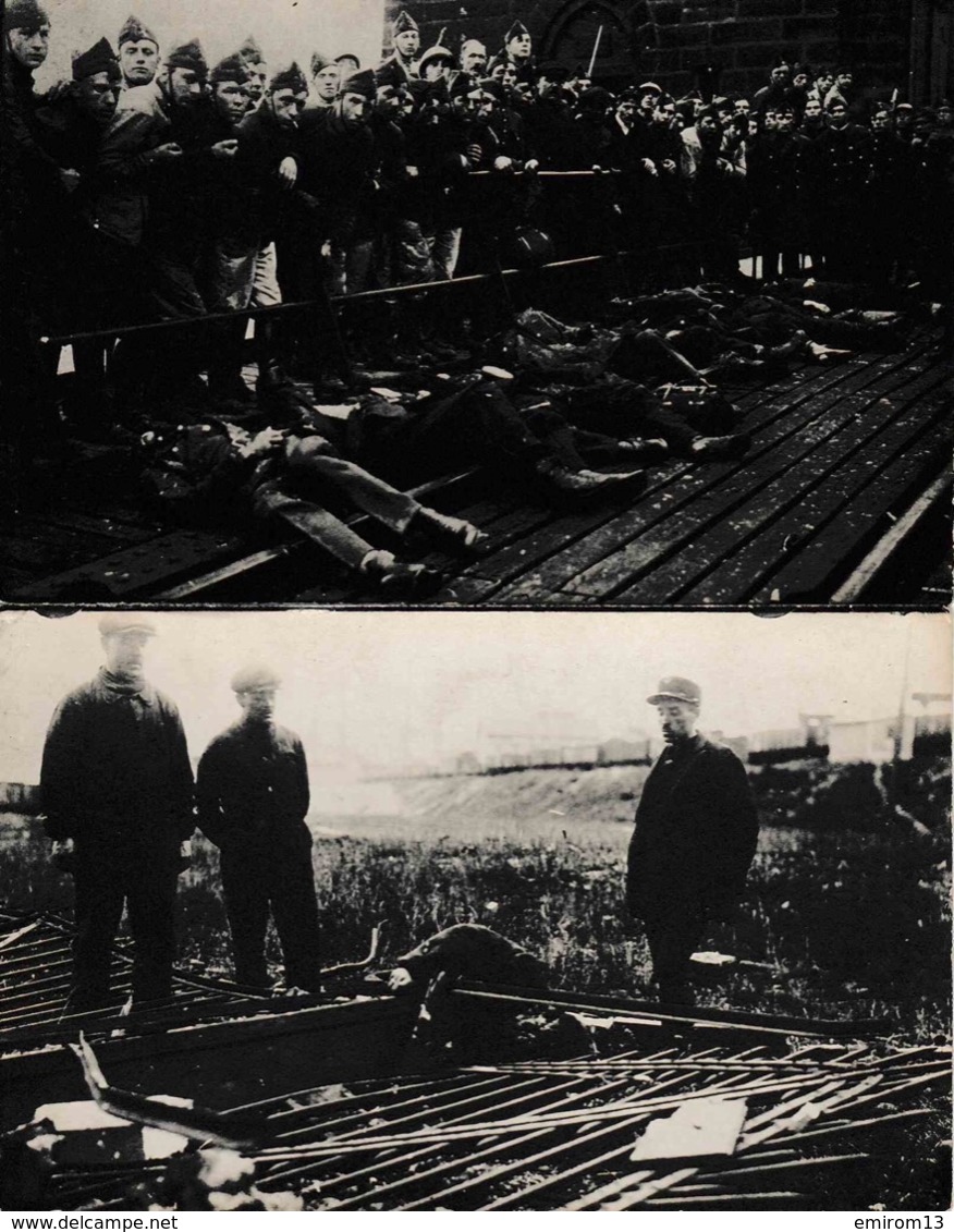 Kontich Accident De Train 4 Photos Cartes Rares - Kontich