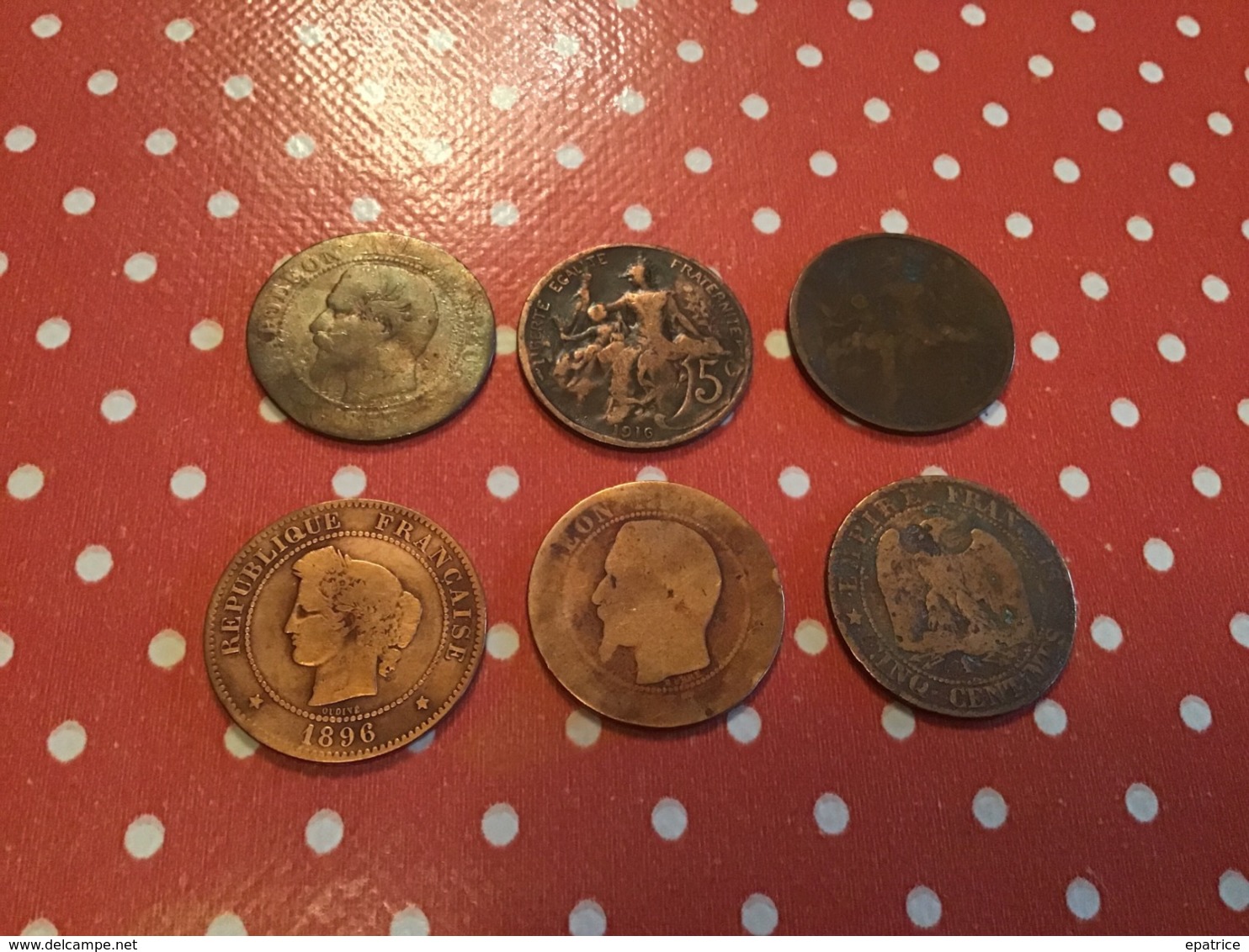 LOT DE 6 PIÈCES FRANÇAISES - Lots & Kiloware - Coins