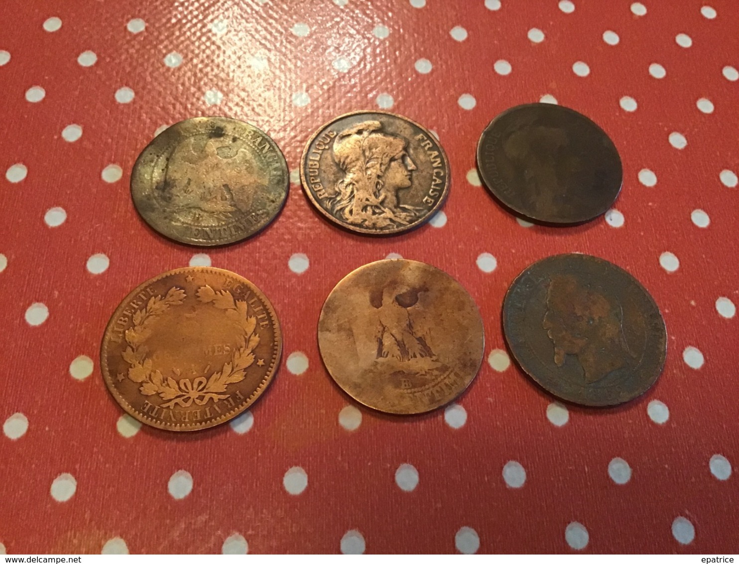 LOT DE 6 PIÈCES FRANÇAISES - Lots & Kiloware - Coins