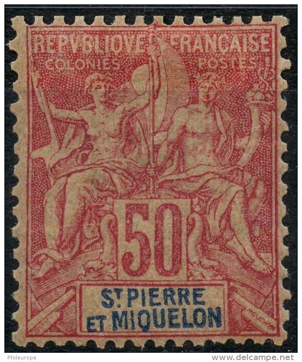 Saint Pierre Et Miquelon (1892) N 69 * (charniere) - Neufs