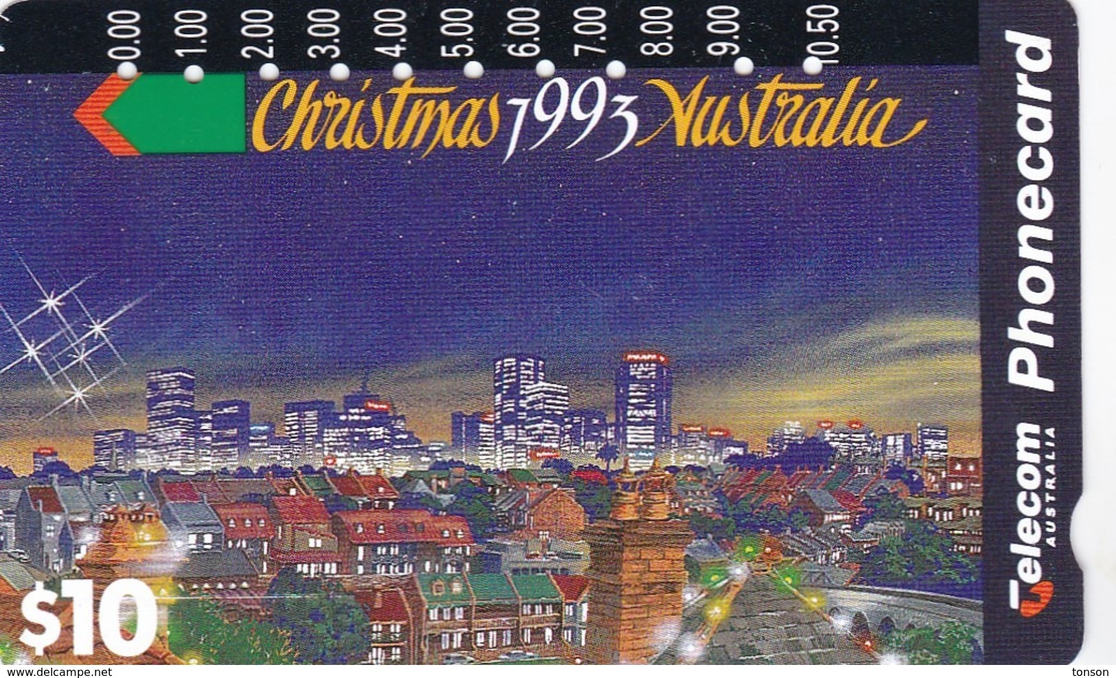 Australia, N931123a, 1993 Christmas -City Christmas, 2 Scans. - Natale