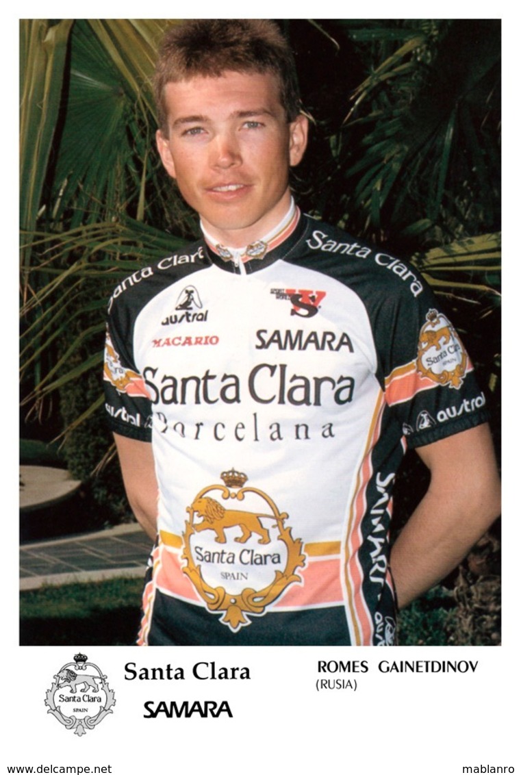 CARTE CYCLISME ROMES GAINETDINOV TEAM SANTA CLARA 1994 - Cyclisme