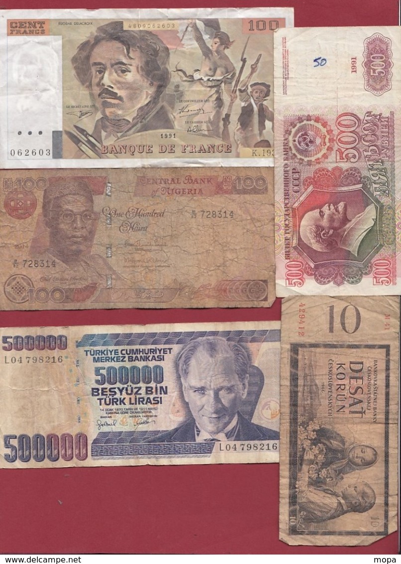 Pays DU Monde 190 Billets (33 SCANS) Dans L 'état - Vrac - Billets