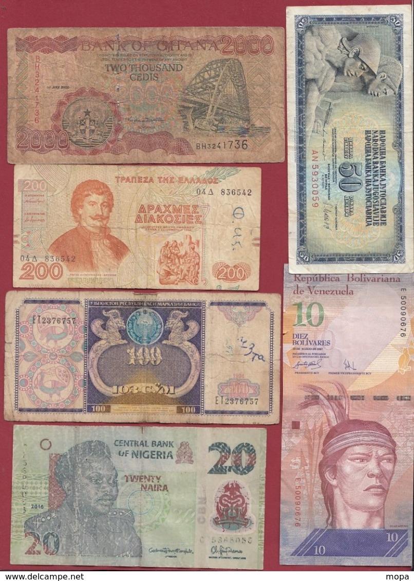 Pays dU Monde 190 billets (33 SCANS) dans l 'état