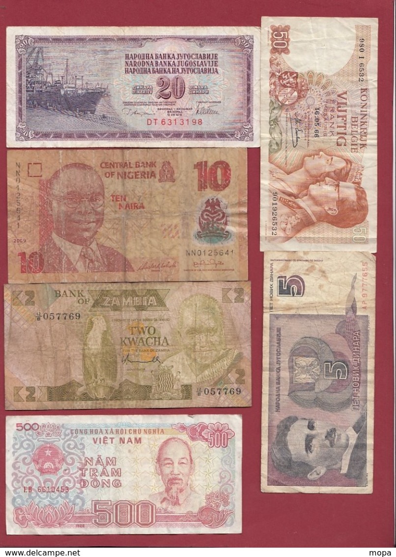 Pays dU Monde 190 billets (33 SCANS) dans l 'état