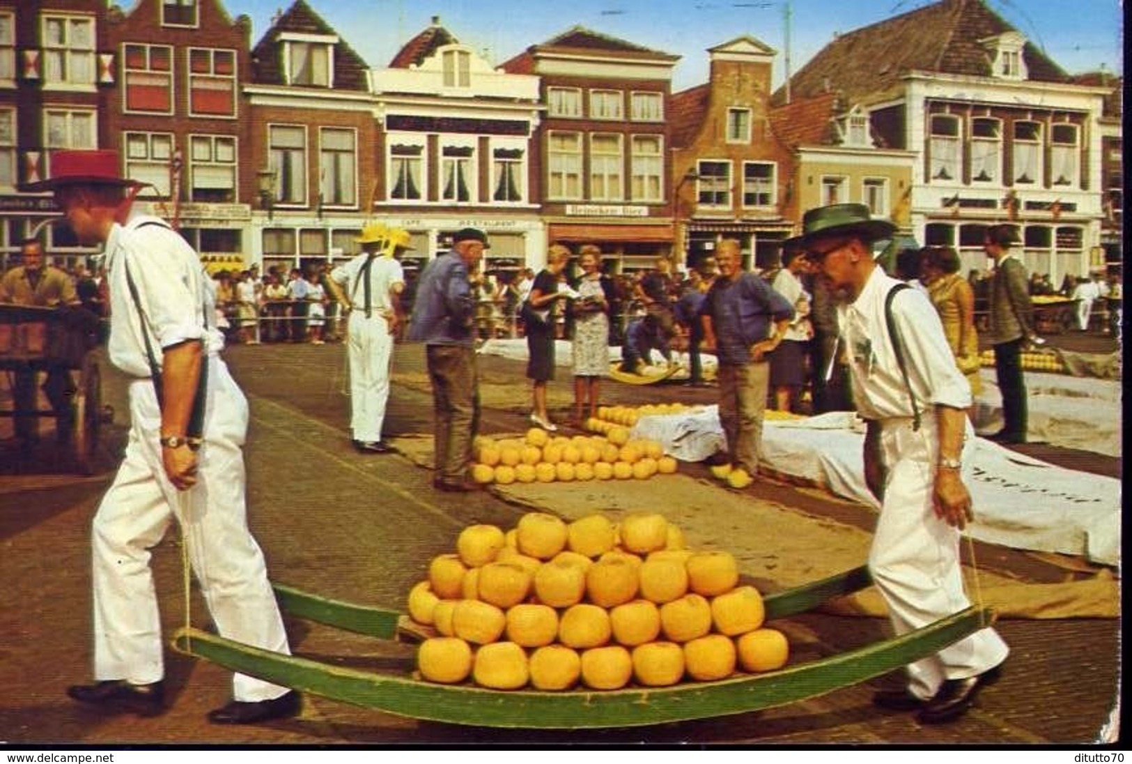 Holland - The Well Known Cheese Market Of Alkmaar Held Every Friday - Formato Grande Viaggiata – E 13 - Altri & Non Classificati