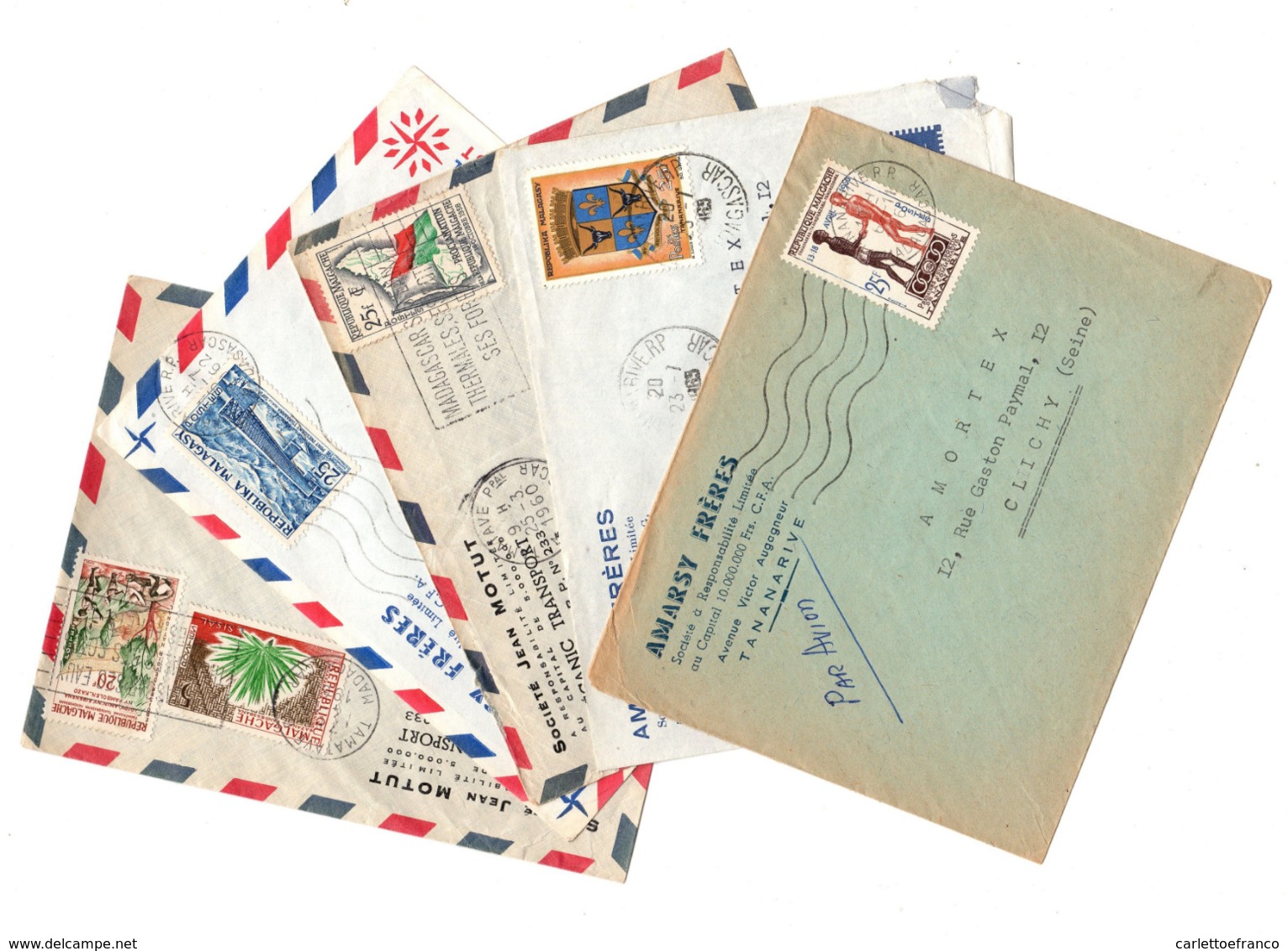 5 Air Mail -> France  ( 223 ) - Madagascar (1960-...)