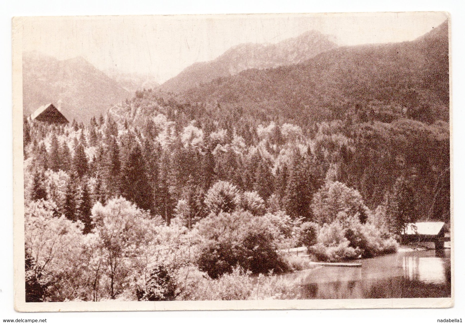 1948 YUGOSLAVIA, SLOVENIA, BOHINJ LAKE, TPO GORICA-LJUBLJANA NO. 72, USED ILLUSTRATED POSTCARD - Jugoslawien