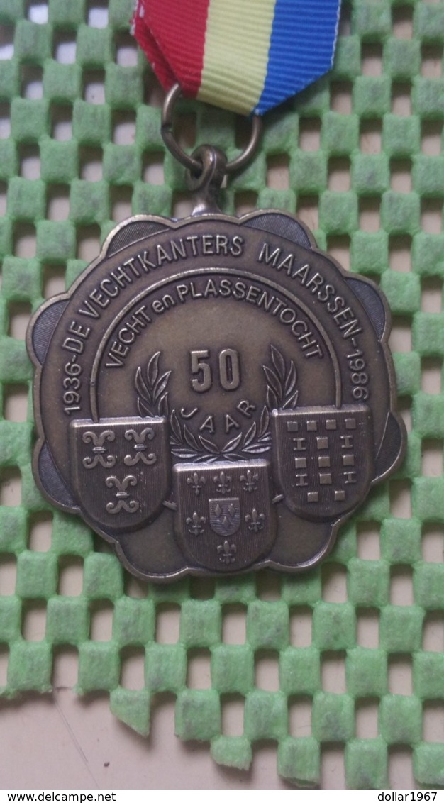 Medaille :Netherlands  - 50 Jaar - 1936 De Vechtkanters Maarsen 1986 - Medal - Walking Association - Andere & Zonder Classificatie