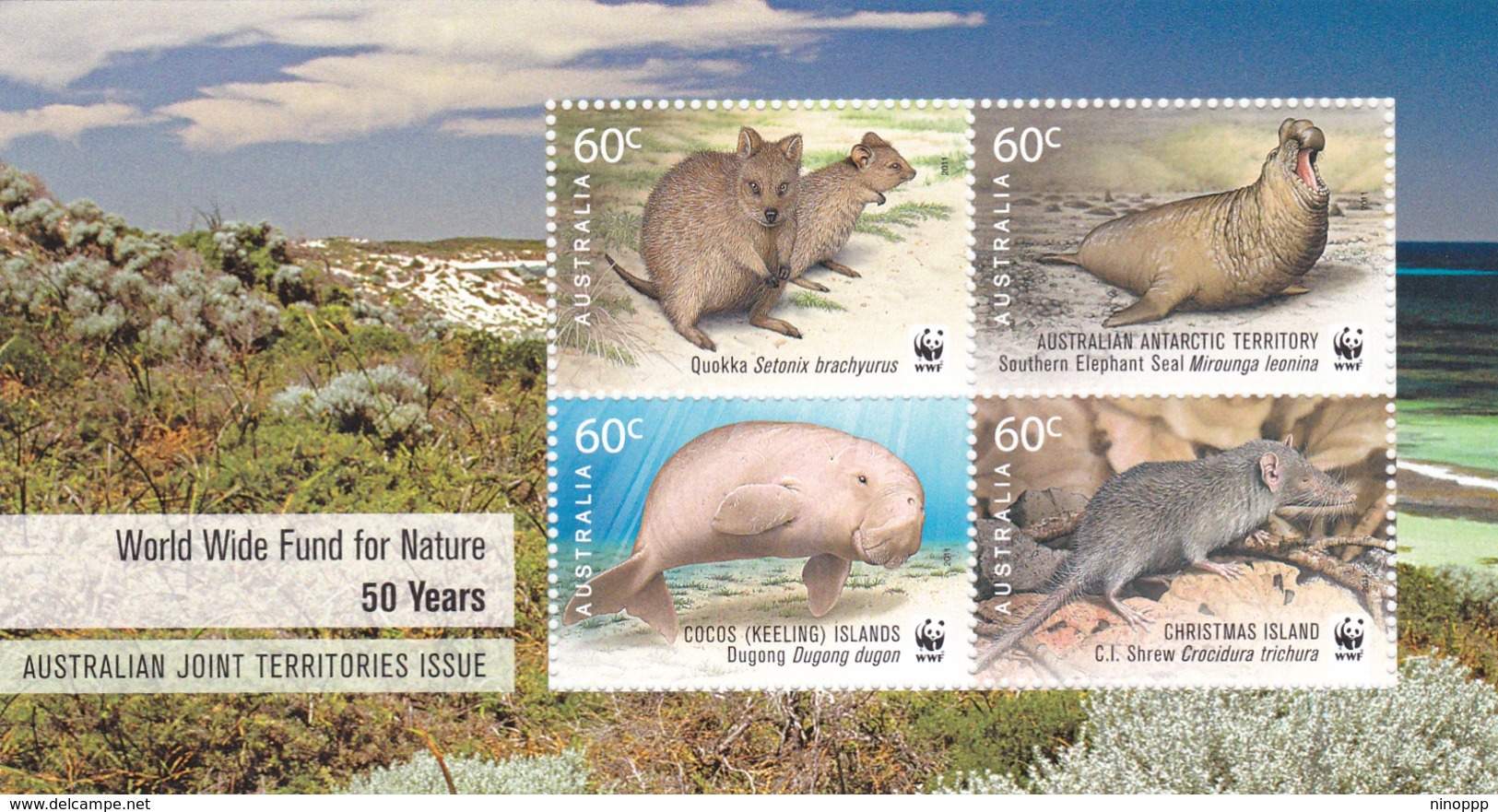 Australia 2011 50th Anniversary Of WWF Miniature Sheet MNH - Neufs