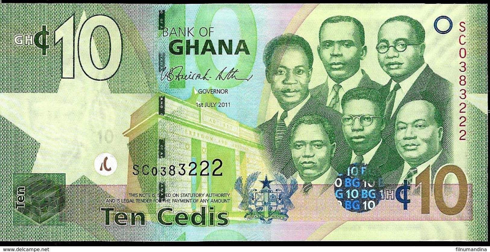 GHANA 10 CEDIS AÑO 2011 UNC - Ghana