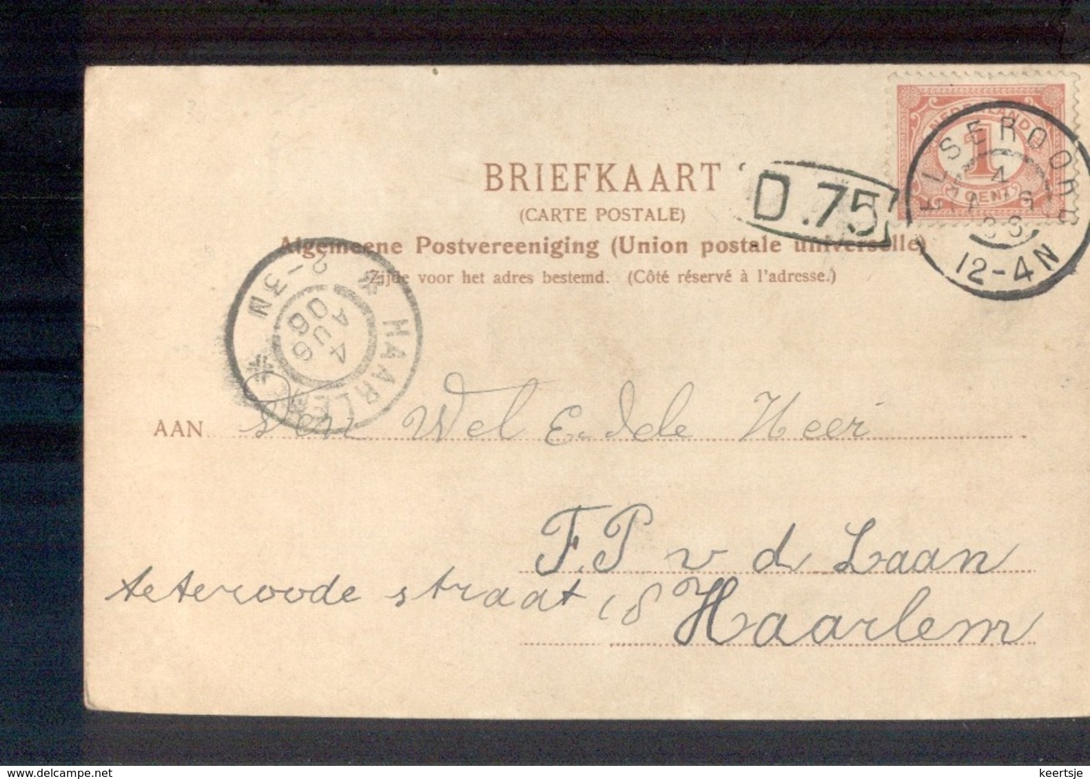 Velseroord Grootrond - 1906 - Poststempel