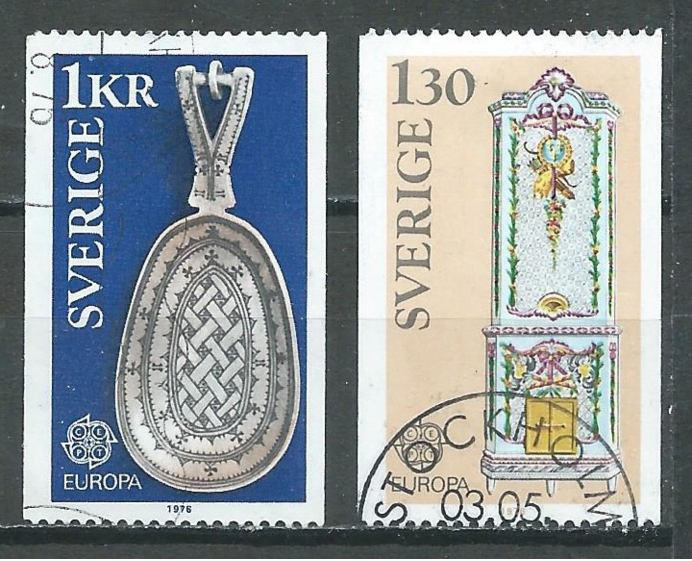 Suède YT N°923/924 Europa 1976 Oeuvres Artisanales Oblitéré ° - 1976