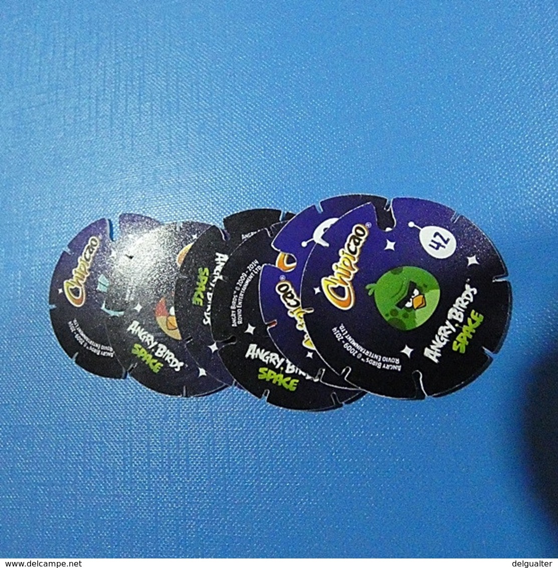 Lot 6 Tazos Chipicao Angry Birds Space All Diferent - Altri & Non Classificati