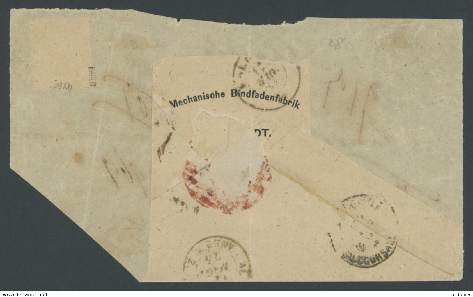 BAYERN 29Xb BRIEF, 1875, 10 Kr. Dunkelgelb, Wz. Enge Rauten, Zentrisch Gestempeltes Kabinettstück Mit Bläulichen Stempel - Other & Unclassified