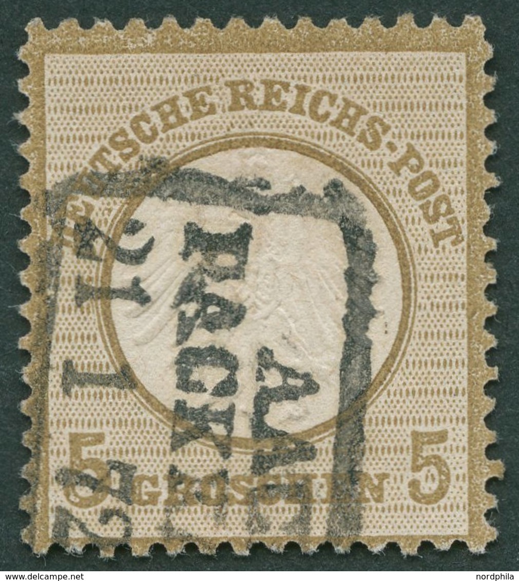 Dt. Reich 6 O, 1872, 5 Gr. Ockerbraun Mit Preußischem Packkammerstempel AACHEN PACKKAMMER, R!, Seltene Zufallsentwertung - Used Stamps