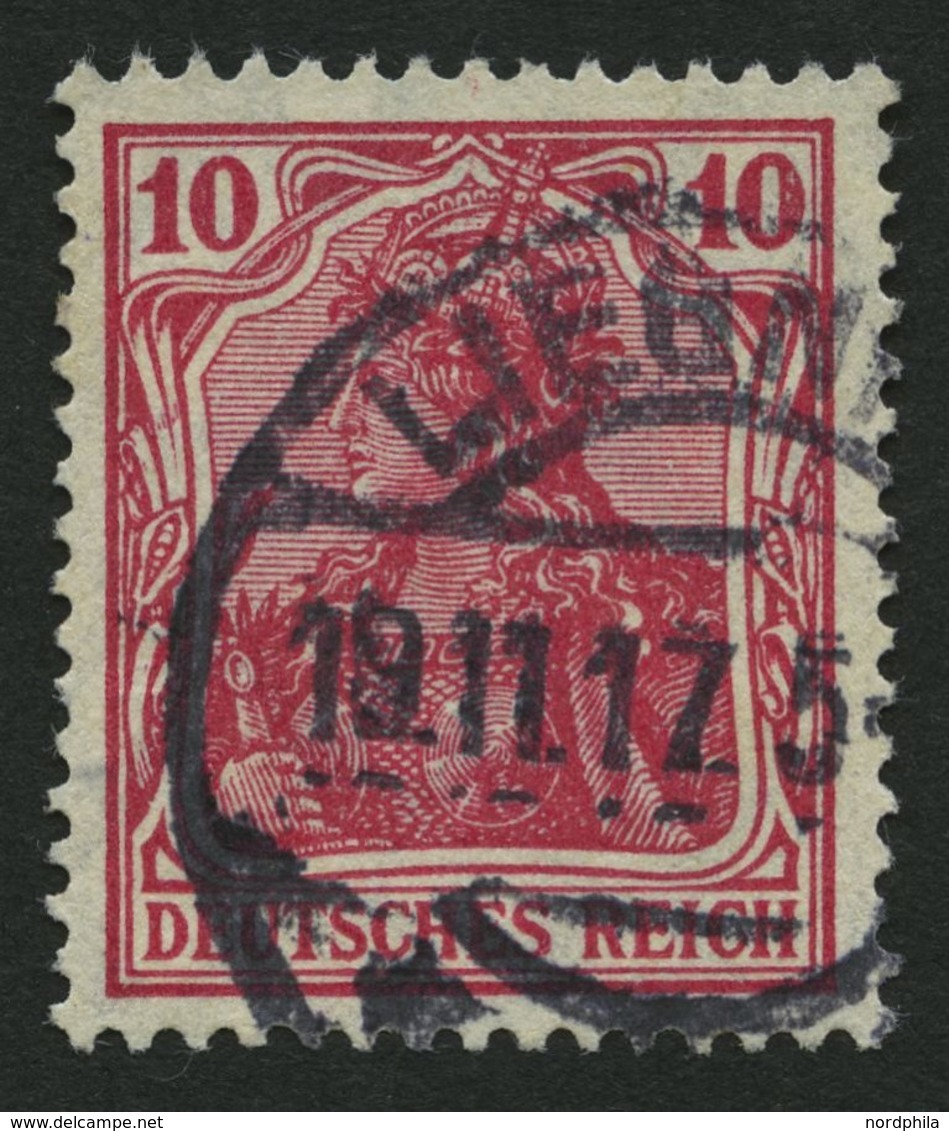 Dt. Reich 86IId O, 1915, 10 Pf. Karmin Kriegsdruck, Pracht, Gepr. Jäschke, Mi. 110.- - Other & Unclassified