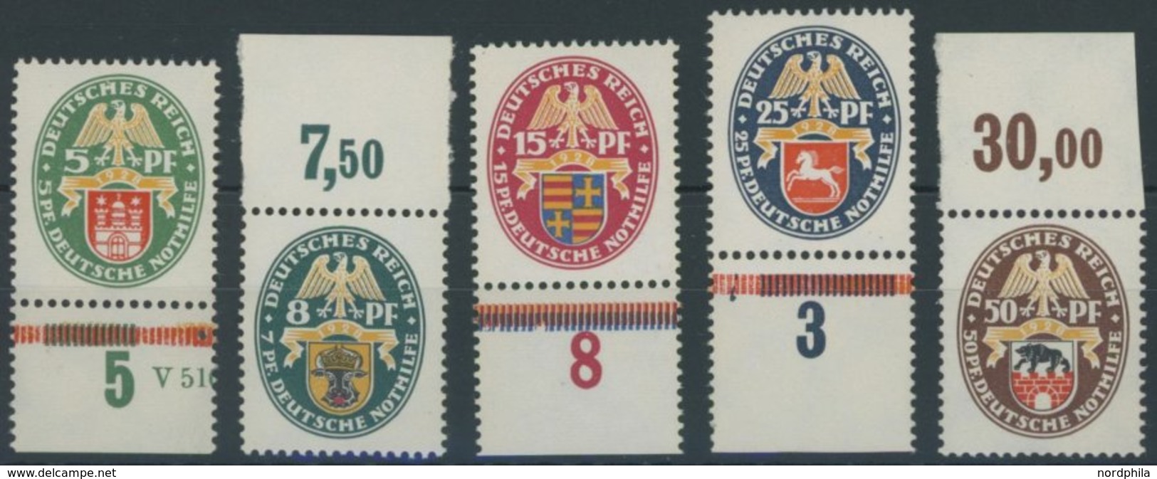 Dt. Reich 425-29 **, 1928, Nothilfe, Postfrischer Prachtsatz, Mi. 240.- - Used Stamps