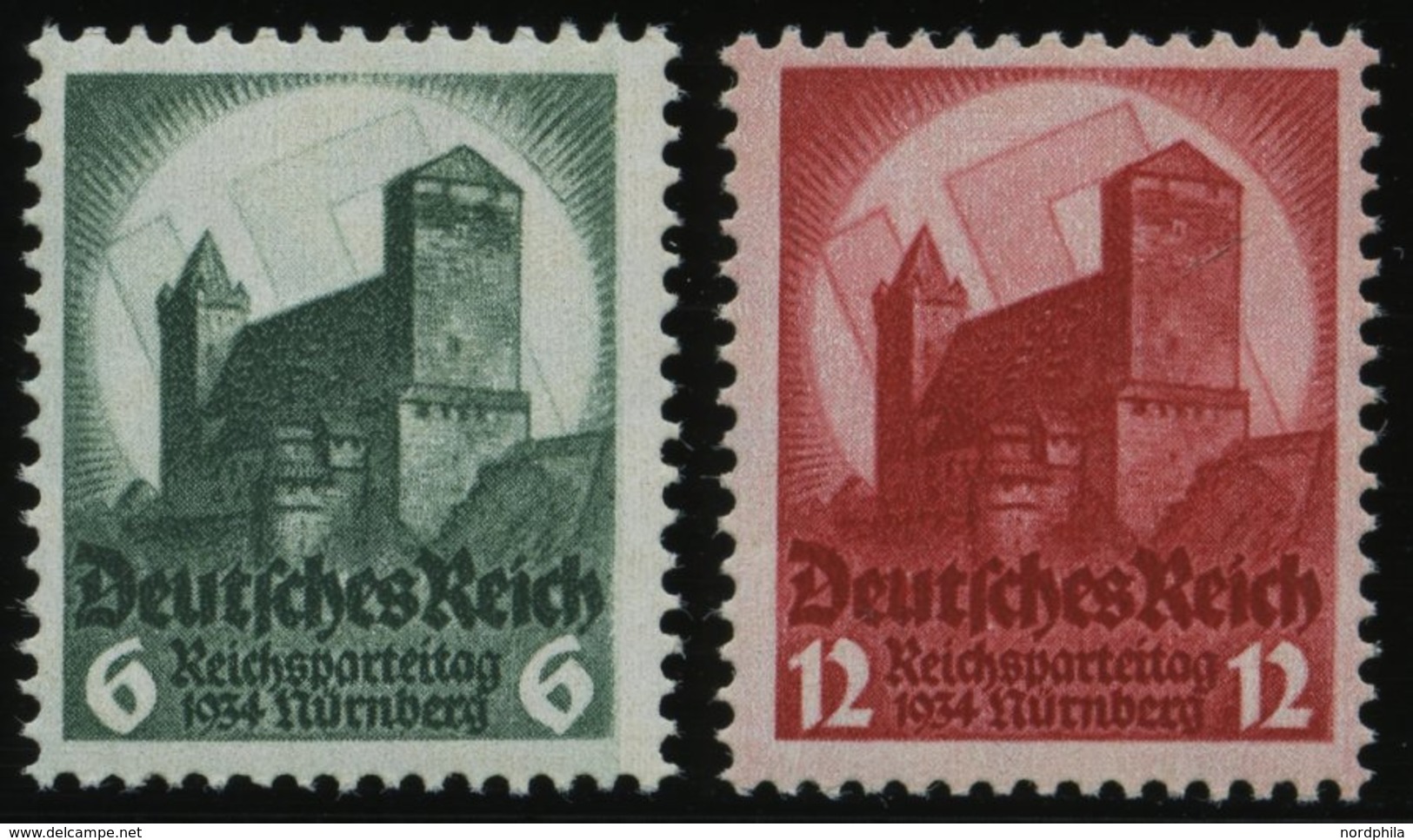 Dt. Reich 546/7 **, 1934, Reichsparteitag, Pracht, Mi. 85.- - Other & Unclassified