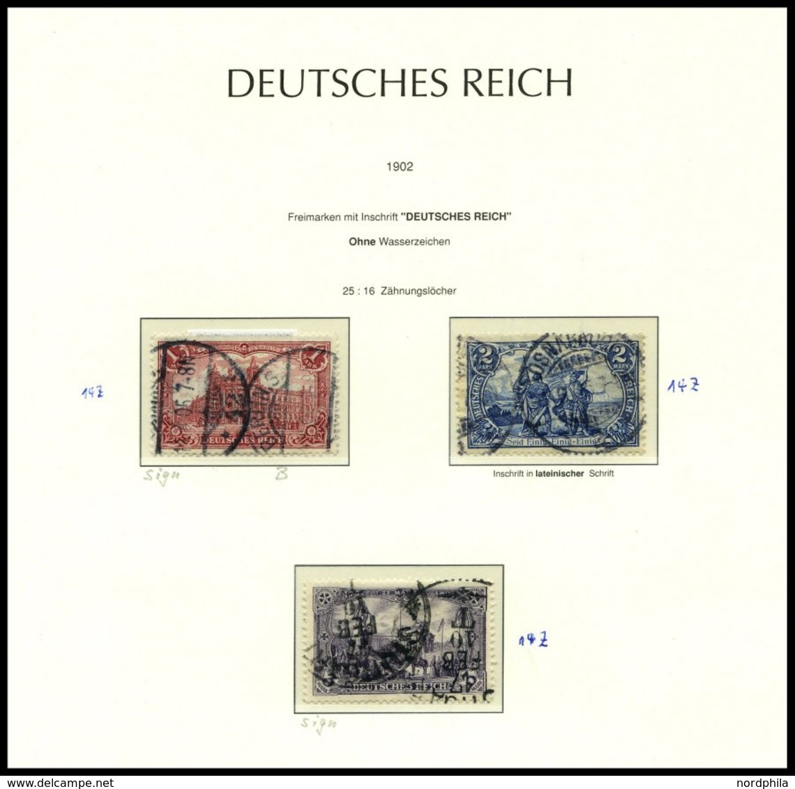 SAMMLUNGEN o, 1872-1918, fast nur gestempelte saubere Sammlung Dt. Reich im Leuchtturm Falzlosalbum mit zahlreichen gute