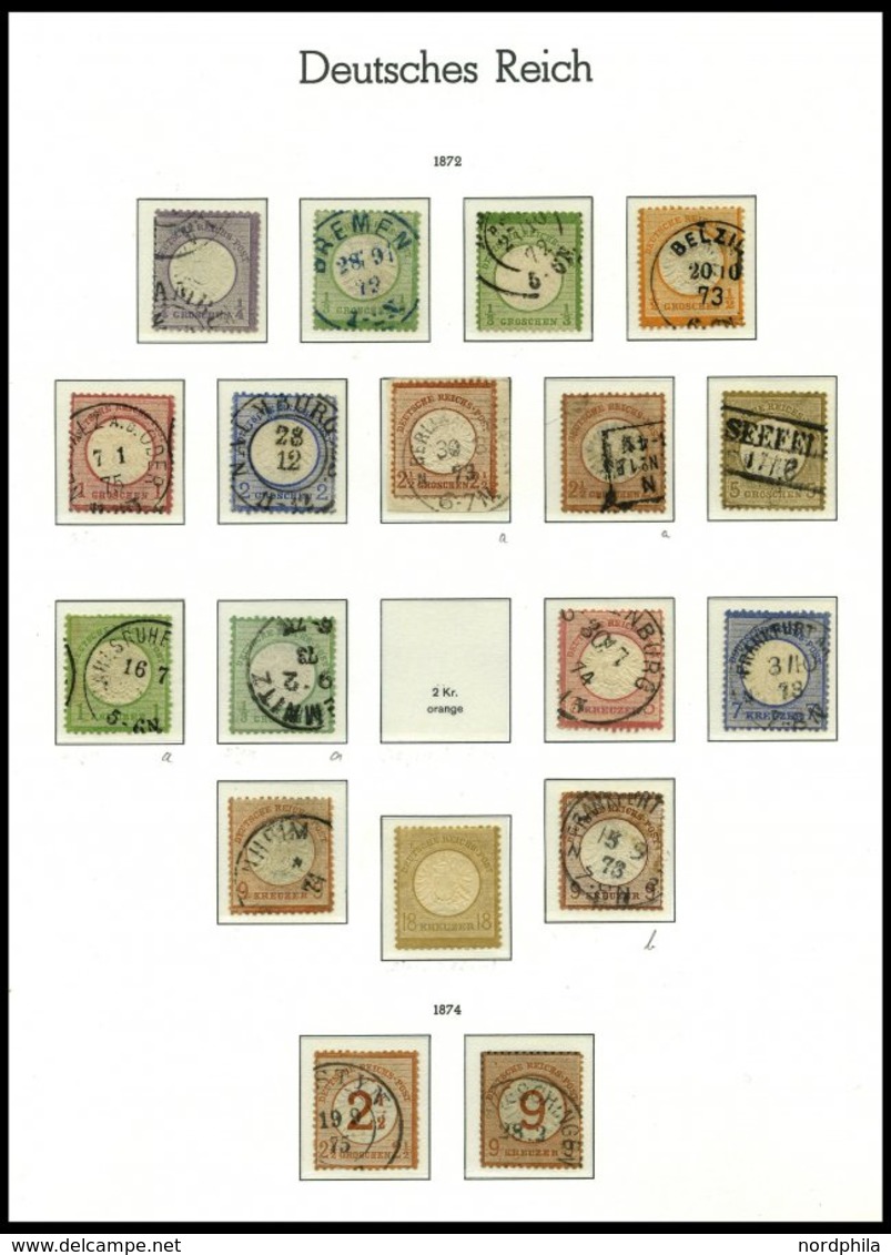 SAMMLUNGEN O, Fast Nur Gestempelte Sammlung Dt. Reich Von 1872-1919 Im Leuchtturm Falzlosalbum Mit Diversen Besseren Wer - Used Stamps