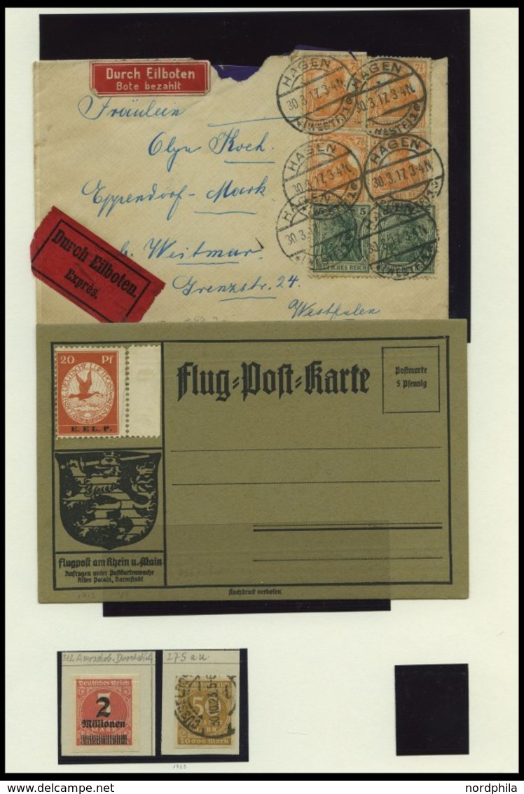 SAMMLUNGEN o,* , 1872-1932, Sammlung Dt. Reich im Schaubekalbum mit diversen besseren Werten und einigen Besonderheiten,