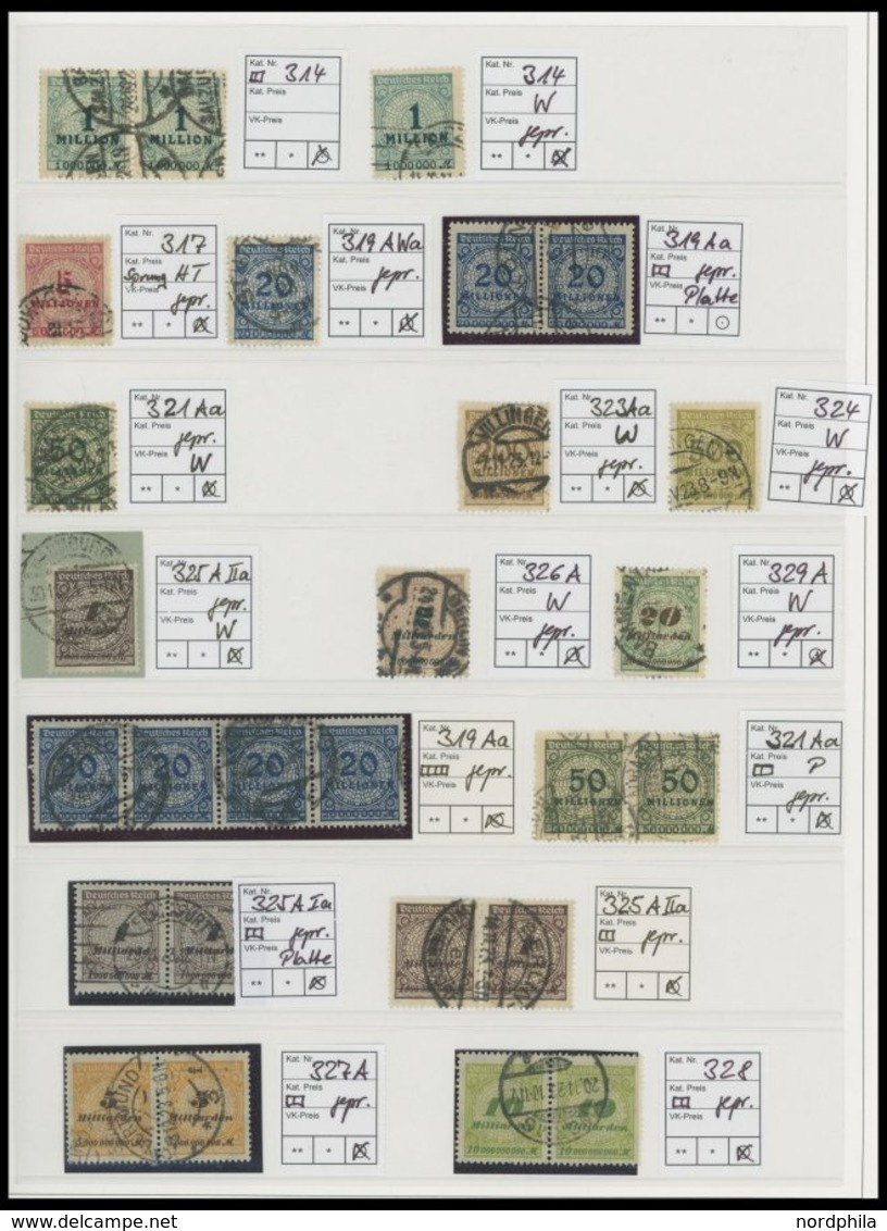 SAMMLUNGEN O,BrfStk , 1919-23, Saubere Gestempelte Sammlung Inflation Mit Kleinen Und Mittleren Werten, Nur Die Infla-ge - Used Stamps