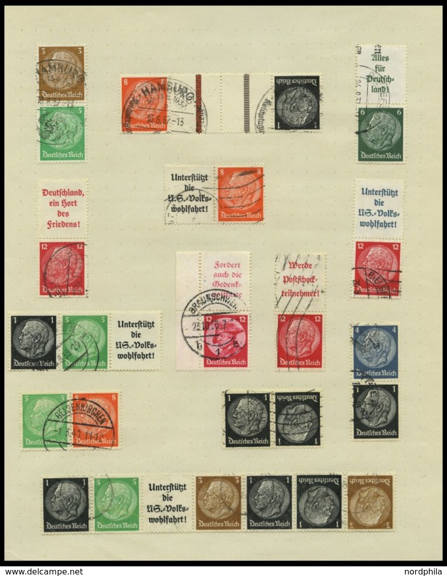 SAMMLUNGEN o,* , 1923-45, saubere Sammlung Dt. Reich auf Schaubek Seiten mit noch vielen guten mittleren Werten, Sätzen 