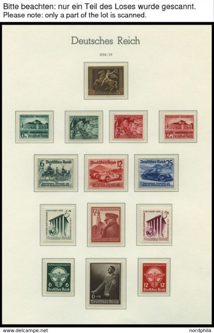 SAMMLUNGEN 565-910 **, 1935-45, In Den Hauptnummern Komplette Postfrische Sammlung Incl. Bl. 4-11 Im Leuchtturm Falzlosa - Used Stamps