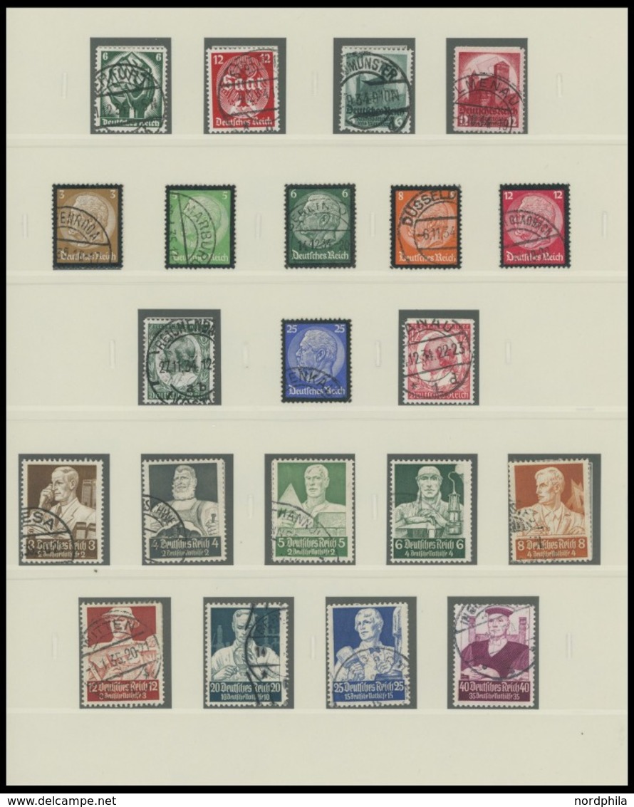 SAMMLUNGEN O, 1933-45, Saubere Komplette Gestempelte Sammlung Dt. Reich Im SAFE Dual Album Mit Allen Blocks (Nothilfeblo - Usados