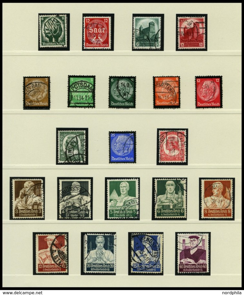 SAMMLUNGEN O,*,** , 1933-1945, Meist Gestempelte Sammlung Dt. Reich Im SAFE-dual Album, Bis Auf Block 2 Und 3 Komplett,  - Used Stamps
