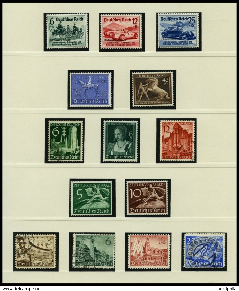SAMMLUNGEN O,*,** , 1933-1945, Meist Gestempelte Sammlung Dt. Reich Im SAFE-dual Album, Bis Auf Block 2 Und 3 Komplett,  - Used Stamps