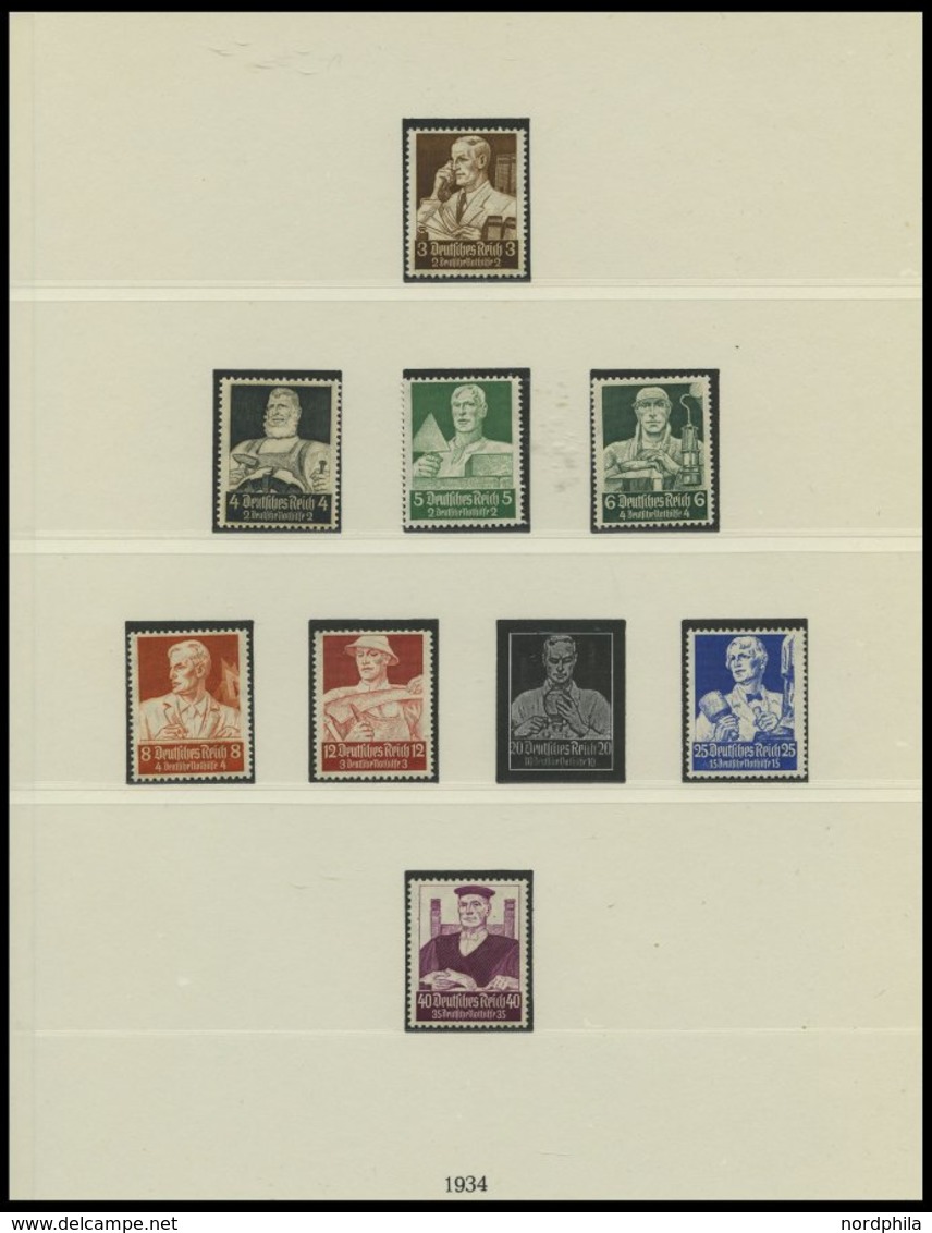 SAMMLUNGEN *,**,(*) , Ungebrauchte, Teils Postfrische Sammlung Dt. Reich Von 1935-1945 Im Lindner Falzlosalbum, Einige G - Used Stamps