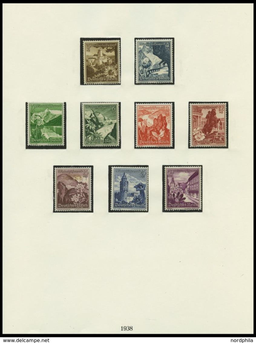 SAMMLUNGEN *,**,(*) , Ungebrauchte, Teils Postfrische Sammlung Dt. Reich Von 1935-1945 Im Lindner Falzlosalbum, Einige G - Used Stamps