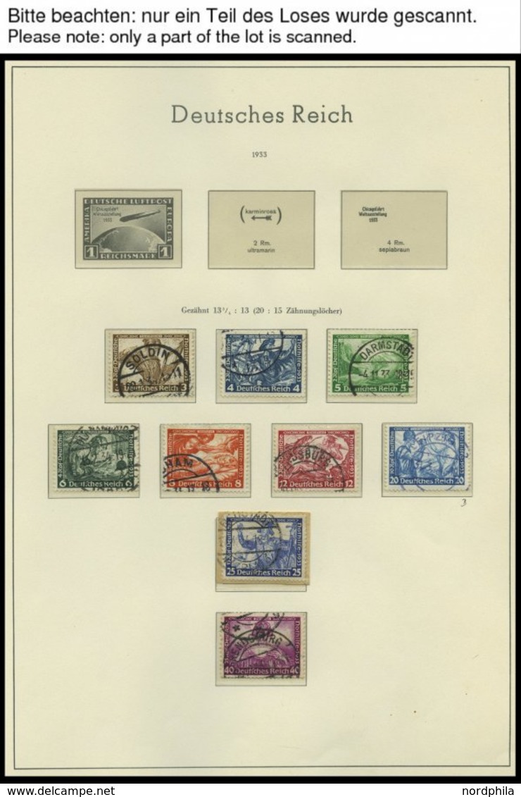 SAMMLUNGEN O,BrfStk , 1933-45, Saubere Gestempelte Sammlung Dt. Reich Mit Vielen Guten Mittleren Ausgaben, Fast Nur Prac - Used Stamps